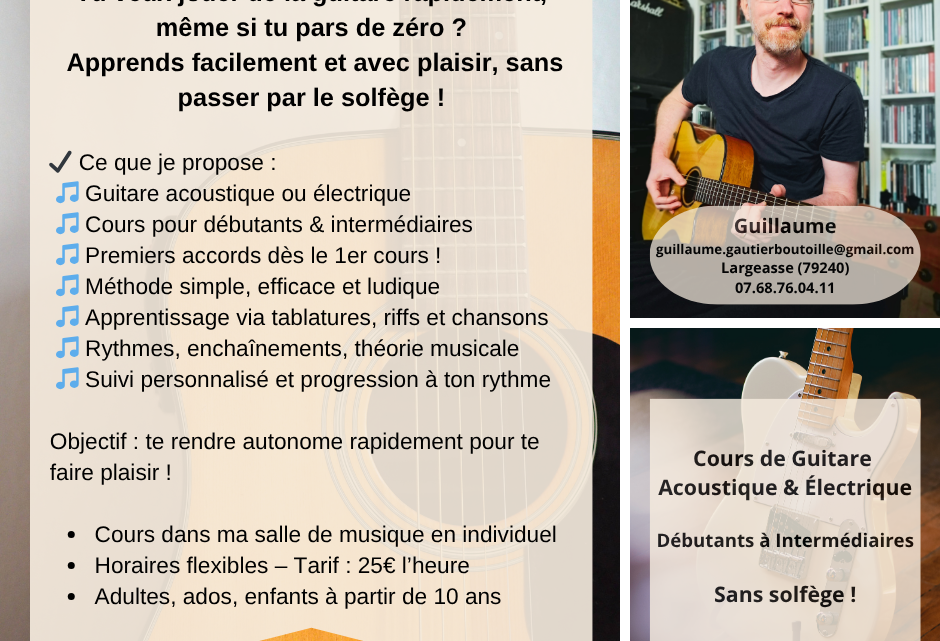 Guillaume Gautier-Boutoille – Cours de guitare