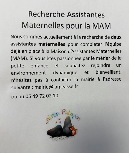 Recherche Assistantes Maternelles pour la MAM